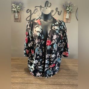 Floral 3/4 Sleeve Cardigan